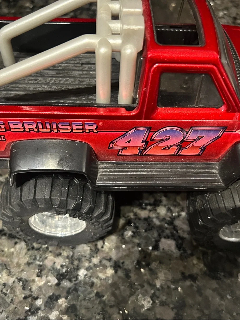 BuddyL Red Kids Monster Truck Toy with White Roll Cage